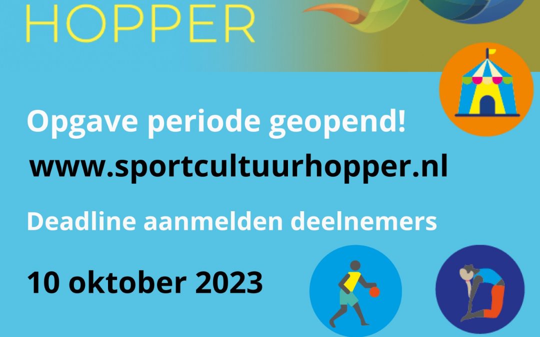 Inschrijving Sport- en Cultuurhopper geopend